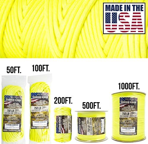 TOUGH-GRID 750 Paracord, 100% Nylon, Made in USA, Type IV Mil-Spec Cord - Image 2