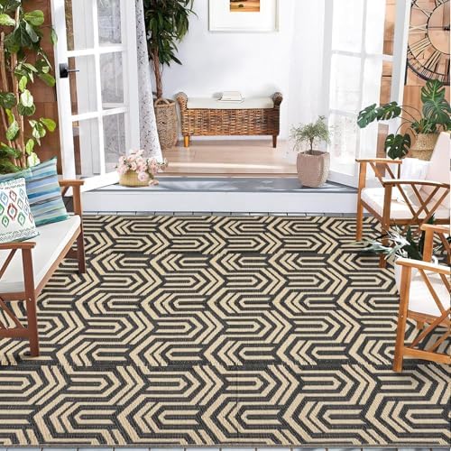 GAOMON Outdoor Rug 9x12 ft Waterproof Reversible Patio Rug - Image 5