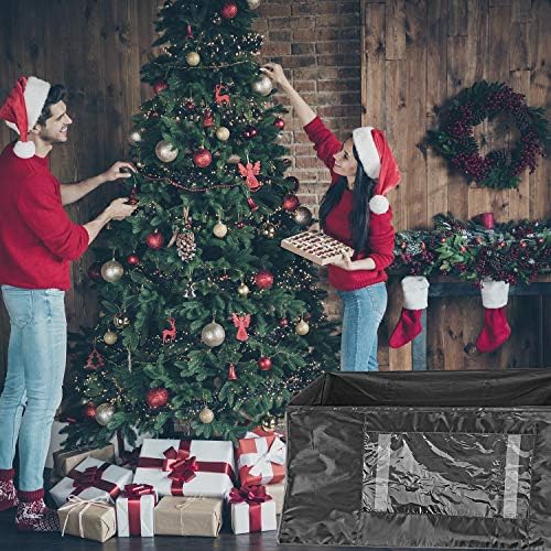 ProPik Rolling Christmas Tree Storage Bag, Fits Up to 9 Foot Tall Disassembled Trees, 25" X 25" X 60", Extra Large Heavy Duty Xmas Container with Wheels, Handles and Straps (Black) - Image 7