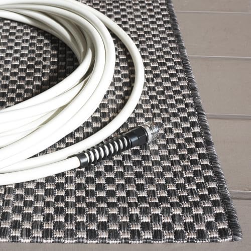 SAFAVIEH Courtyard Outdoor Square Rug 6'7", Black & Beige CY8521-36621 - Image 5