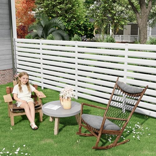 42" H x 38" W (3 Panels) Air Conditioner Fence Panels, Outdoor Privacy Screens, Pool Equipment Enclosure, Trash Can Screens Fence Kit for Outside Backyard Patio White - Image 5