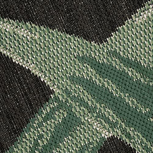 Paco Home Tropical Outdoor Rug Palm Tree & Jungle Design Flatweave in Black Green, Size: 2'8" x 4'11" - Image 6