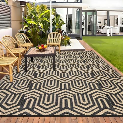 GAOMON Outdoor Rug 8x10 ft Waterproof Reversible Patio Rug - Image 2