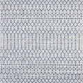 Eyely Moroccan Woven Square Rug 3X3 Light Gray/Navy, Indoor Outdoor Rug by eyely