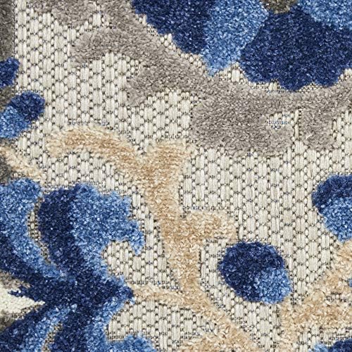 Nourison Home Aloha Natural Blue 2'3" x 12' Area Rug - Easy Clean, Non Shedding, Bed Room, Living Room, Dining Room, Kitchen (12' Runner) - Image 6