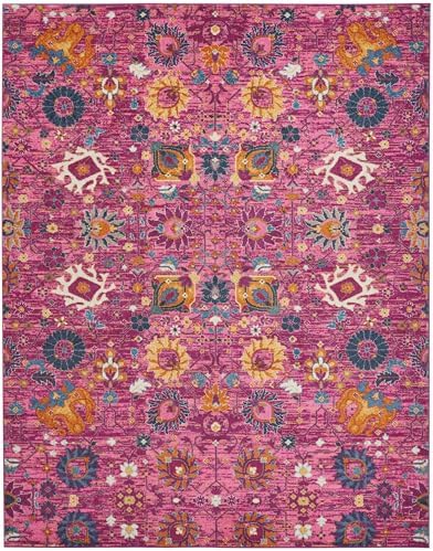 Nourison Home Passion Fuchsia 9' x 12' Area Rug - Easy Clean, Non Shedding, Bed Room, Living Room, Dining Room, Kitchen (9' x 12') - Image 3