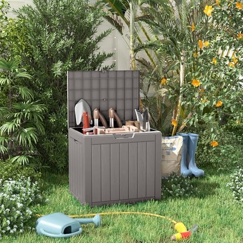 Vixzen 35 Gallon Deck Boxes Outdoor Waterproof, Lockable Resin Storage Box with lid for Furniture Cushions, Weatherproof Containers Outside Storage Boxes for Garden Patio Pool Tools(Black, 35 Gallon) - Image 6