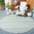 SAFAVIEH Washable Rug Outdoor Courtyard Collection - 6'7" Round, Beige & Green, Non-Shedding & Easy Cleaning, Ideal for Patio, Backyard, Mudroom (CY8196-55712) by Unknown