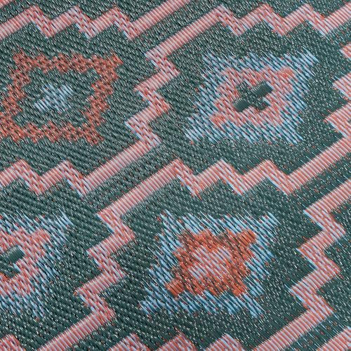 Fab Habitat Striped Non Slip Doormat - Durable, Thin - Recycled Plastic - Entryway, Front Door, Porch, Patio - Lhasa - Green (24" x 36" Non-Slip) - Image 5