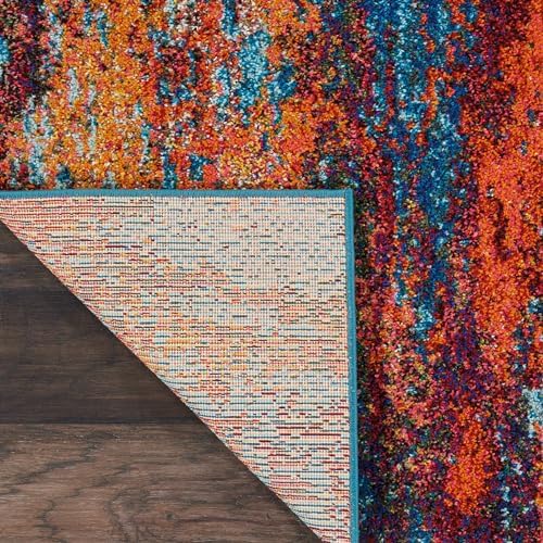 Nourison Home Celestial Atlantic 2' x 6' Area Rug - Easy Clean, Non Shedding, Bed Room, Living Room, Dining Room, Kitchen (6' Runner) - Image 6