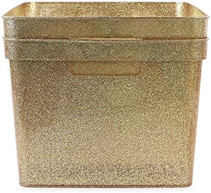 Isaac Jacobs Large Glitter Storage Bin Set (14" x 11.5" x 8.75") - Image 6