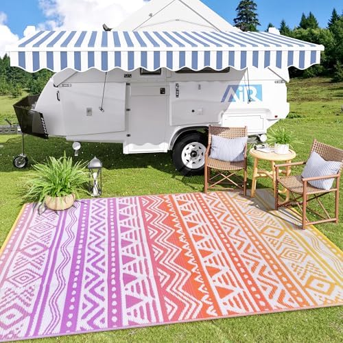 Lahome Outdoor Rug 8x10 Patio Waterproof, Outdoor Plastic Straw Camping Rug - Image 6