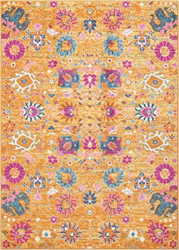 Nourison Home Passion Sunburst 6'7" x 9'6" Area Rug - Easy Clean, Non Shedding, Bed Room, Living Room, Dining Room, Kitchen (7' x 10') - Image 4