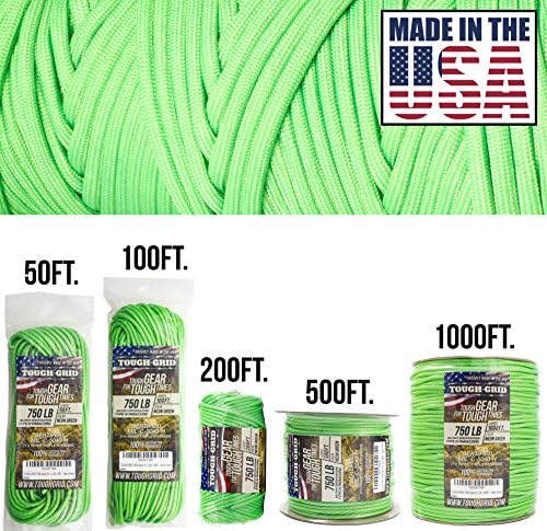 TOUGH-GRID 750 Paracord, 100% Nylon, Made in USA, Type IV Mil-Spec Cord - Image 2