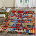 Liora Manne Marina Indoor Outdoor Rug - Multicolored Designs, Comfortable & Durable, Power Loomed, Polypropylene Material, UV Stabilized, Paintbox, 7'10" x 9'10" by LushDecor