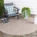 SAFAVIEH Courtyard Collection 4' Round Beige/Brown CY8521 Indoor/ Outside Waterproof Easy cleansingPatio Backyard Mudroom Area Mat by Unknown