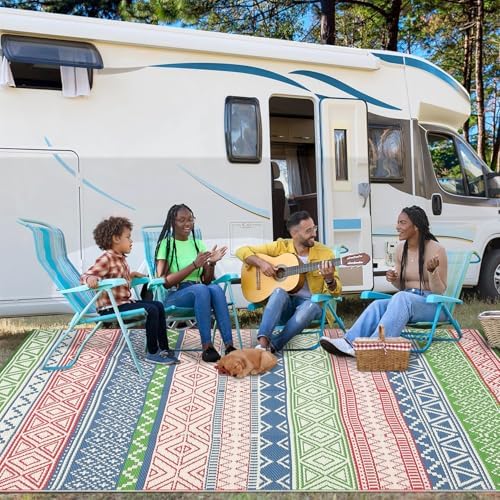 GAOMON Outdoor Rug 10x20 ft Waterproof Reversible Patio Carpet, Extra Large Plastic Straw Outdoor Rug for Deck, Backyard, RV & Camping, UV Resistant Indoor Outdoor Area Rug - Image 4