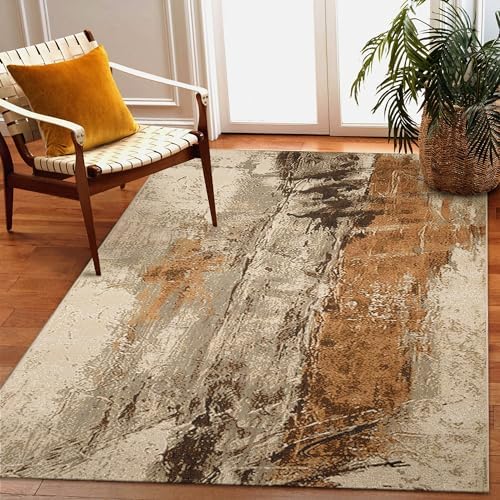 Liora Manne Marina Indoor/Outdoor Power Loomed Synthetic Blend Low Profile Area Rug - Contemporary Graphic Casual Southwestern Colorful (Moderne Bronze) (7'10" x 9'10") by LushDecor