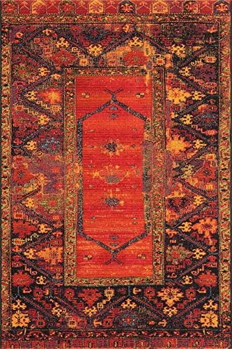 Unique Loom Outdoor Tribal Collection Area Rug - Quepos (2' x 3' 1" Rectangle, Multi/ Black) - Image 3