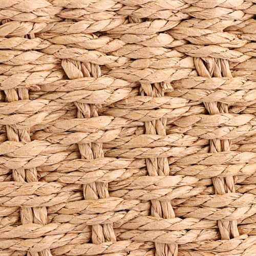ASelected Wicker Storage Baskets,Woven Paper Rope Storage Boxes Bins,Large Storage Cubes Baskets Organizer For Cupboards Drawer Closet Shelf Dresser, Set Of 3 (Desert) - Image 5