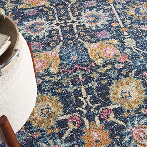 Nourison Home Passion Navy 4' x Round Area Rug - Easy Clean, Non Shedding, Bed Room, Living Room, Dining Room, Kitchen (4' x Round) - Image 3