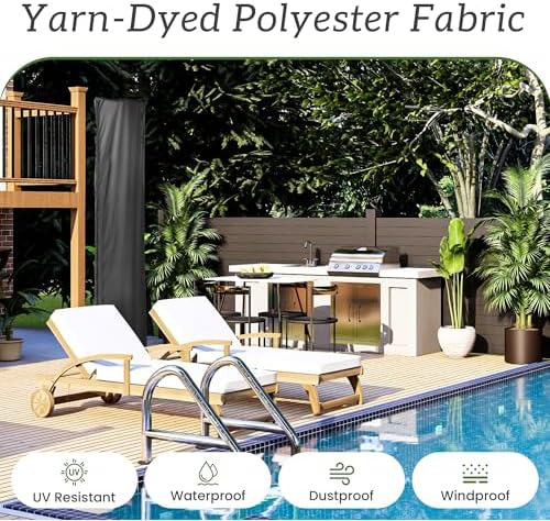Cantilever Patio Umbrella Cover with Zipper and Rod - Image 3